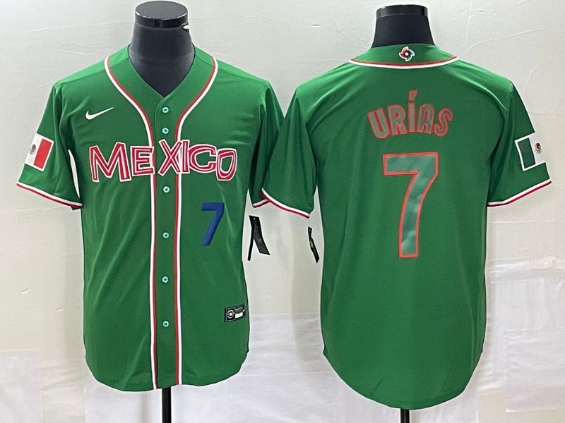 Men 2023 World Cub Mexico #7 Urias Green green Nike MLB Jersey13->more jerseys->MLB Jersey